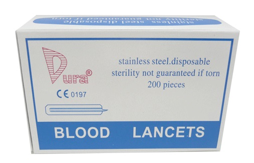 ฺBlood Lancets Flanke Type มีดเจาะเลือดสแตนเลส