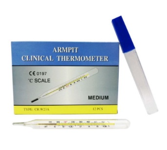 Armpit Clinical Thermometer ปรอทวัดไข้ ปรอทแท่งแก้ว