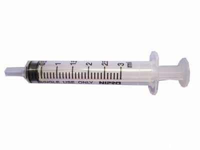 ไซริงค์ กระบอกฉีดยา ยี่ห้อ Nipro ขนาด 3 ml. ไซริงค์ กระบอกฉีดยา ยี่ห้อ Nipro ขนาด 3 ml.