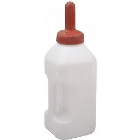 ขวดนมวัวมีด้ามจับขนาด 2 ลิตรพร้อมจุกนมยางสีส้ม