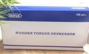ไม้กดลิ้น ชนิดปราศจากเชื้อ Wooden Tongue Depressor sterile กล่อง 100 ชิ้น