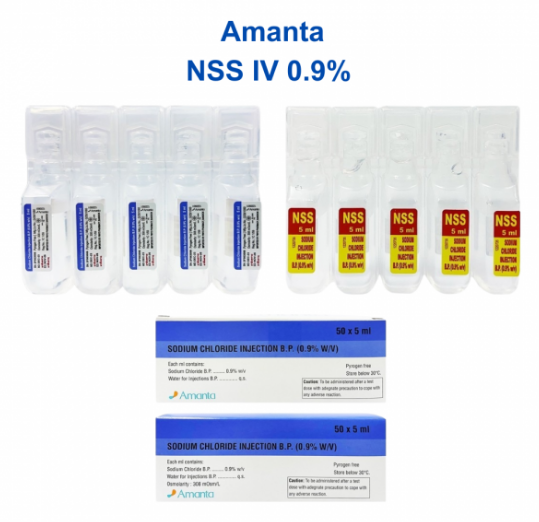 Amata น้ำเกลือ NSS 5ml.x50amp.