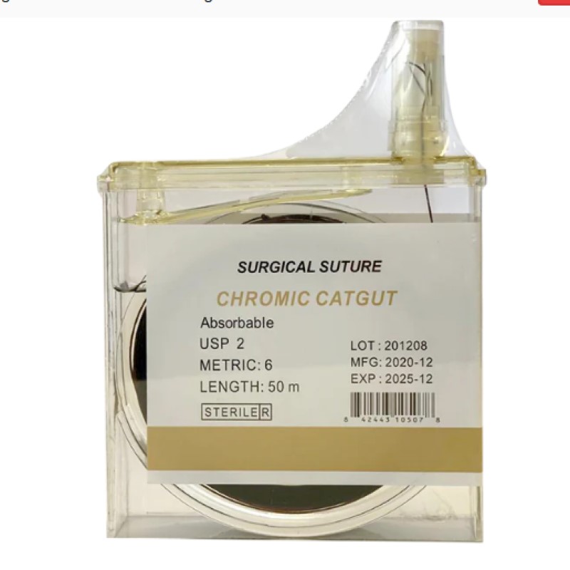 ไหมม้วน ชนิดไหมละลาย Chromic Catgut